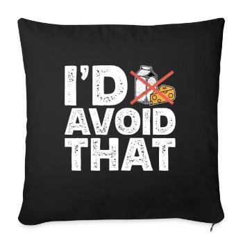 Lactose intolerance Lactose intolerant - Sofa pillowcase 17,3'' x 17,3'' (45 x 45 cm) - black - Front