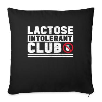Lactose intolerance Lactose intolerant - Sofa pillowcase 17,3'' x 17,3'' (45 x 45 cm) - black - Front