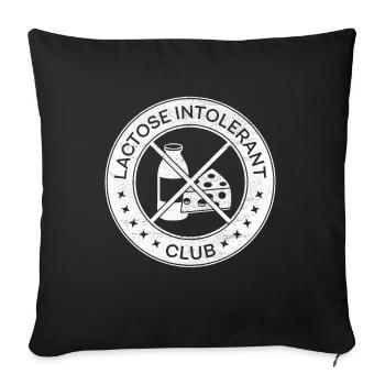 Lactose intolerance Lactose intolerant - Sofa pillowcase 17,3'' x 17,3'' (45 x 45 cm) - black - Front