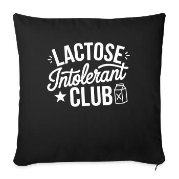 Lactose intolerance Lactose intolerant - Sofa pillowcase 17,3'' x 17,3'' (45 x 45 cm) - black - Front