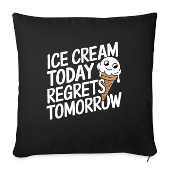 Lactose intolerance Lactose intolerant - Sofa pillowcase 17,3'' x 17,3'' (45 x 45 cm) - black - Front