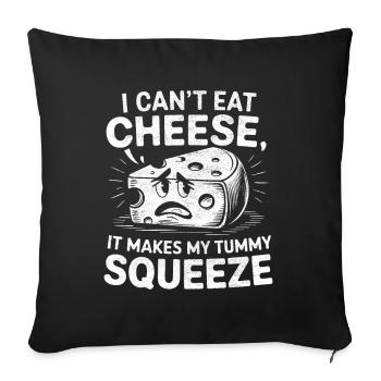 Lactose intolerance Lactose intolerant - Sofa pillowcase 17,3'' x 17,3'' (45 x 45 cm) - black - Front
