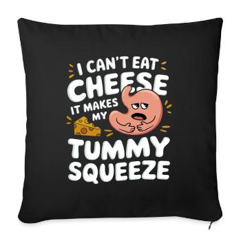 Lactose intolerance Lactose intolerant - Sofa pillowcase 17,3'' x 17,3'' (45 x 45 cm) - black - Front