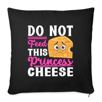 Lactose intolerance Lactose intolerant - Sofa pillowcase 17,3'' x 17,3'' (45 x 45 cm) - black - Front