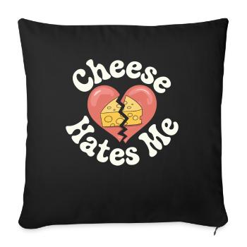 Lactose intolerance Lactose intolerant - Sofa pillowcase 17,3'' x 17,3'' (45 x 45 cm) - black - Front
