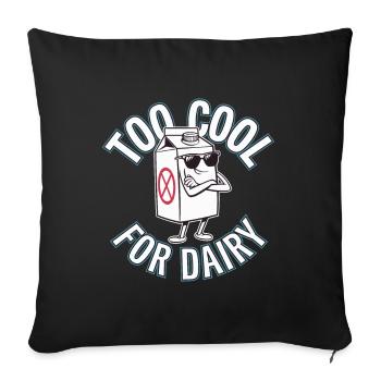 Lactose intolerance Lactose intolerant - Sofa pillowcase 17,3'' x 17,3'' (45 x 45 cm) - black - Front
