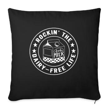 Intolérance au lactose Intolérance au lactose - Housse de coussin décorative 45 x 45 cm - noir - Devant