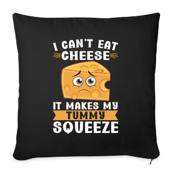 Lactose intolerance Lactose intolerant - Sofa pillowcase 17,3'' x 17,3'' (45 x 45 cm) - black - Front