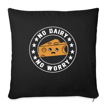 Lactose intolerance Lactose intolerant - Sofa pillowcase 17,3'' x 17,3'' (45 x 45 cm) - black - Front