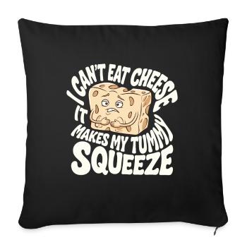 Lactose intolerance Lactose intolerant - Sofa pillowcase 17,3'' x 17,3'' (45 x 45 cm) - black - Front