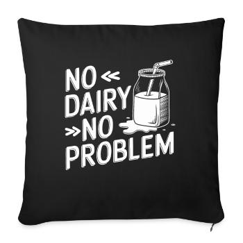 Intolérance au lactose Intolérance au lactose - Housse de coussin décorative 45 x 45 cm - noir - Devant