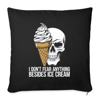 Lactose intolerance Lactose intolerant - Sofa pillowcase 17,3'' x 17,3'' (45 x 45 cm) - black - Front