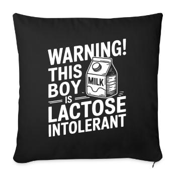 Lactose intolerance Lactose intolerant - Sofa pillowcase 17,3'' x 17,3'' (45 x 45 cm) - black - Front