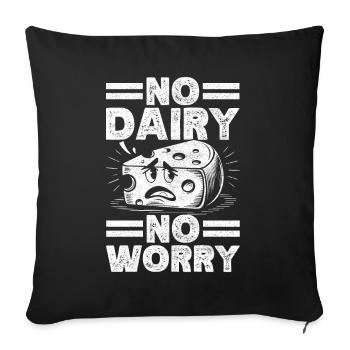 Lactose intolerance Lactose intolerant - Sofa pillowcase 17,3'' x 17,3'' (45 x 45 cm) - black - Front