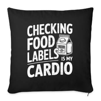 Lactose intolerance Lactose intolerant - Sofa pillowcase 17,3'' x 17,3'' (45 x 45 cm) - black - Front