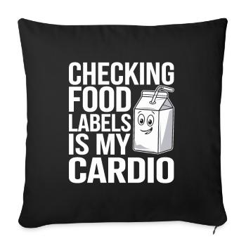Lactose intolerance Lactose intolerant - Sofa pillowcase 17,3'' x 17,3'' (45 x 45 cm) - black - Front
