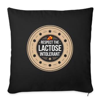 Intolérance au lactose Intolérance au lactose - Housse de coussin décorative 45 x 45 cm - noir - Devant