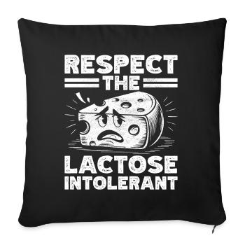 Lactose intolerance Lactose intolerant - Sofa pillowcase 17,3'' x 17,3'' (45 x 45 cm) - black - Front