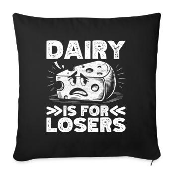 Intolérance au lactose Intolérance au lactose - Housse de coussin décorative 45 x 45 cm - noir - Devant