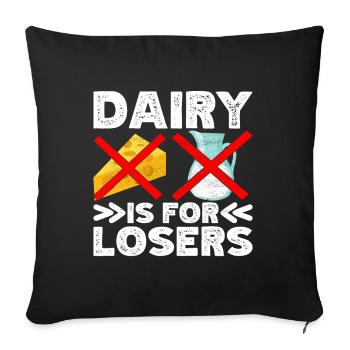 Intolérance au lactose Intolérance au lactose - Housse de coussin décorative 45 x 45 cm - noir - Devant