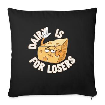 Intolérance au lactose Intolérance au lactose - Housse de coussin décorative 45 x 45 cm - noir - Devant
