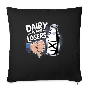 Intolérance au lactose Intolérance au lactose - Housse de coussin décorative 45 x 45 cm - noir - Devant