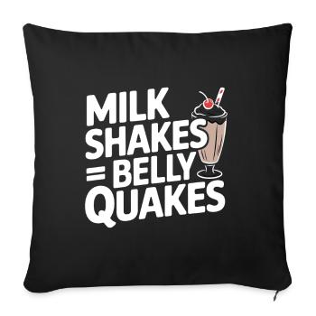 Lactose intolerance Lactose intolerant - Sofa pillowcase 17,3'' x 17,3'' (45 x 45 cm) - black - Front