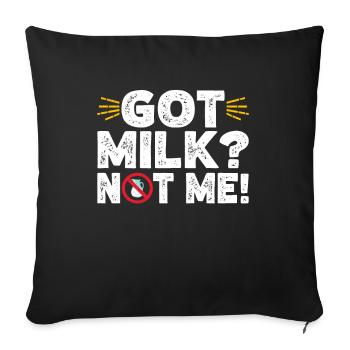 Intolérance au lactose Intolérance au lactose - Housse de coussin décorative 45 x 45 cm - noir - Devant
