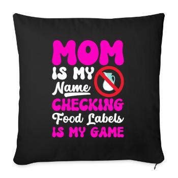 Lactose intolerance Lactose intolerant - Sofa pillowcase 17,3'' x 17,3'' (45 x 45 cm) - black - Front