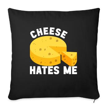 Lactose intolerance Lactose intolerant - Sofa pillowcase 17,3'' x 17,3'' (45 x 45 cm) - black - Front