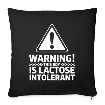 Lactose intolerance Lactose intolerant - Sofa pillowcase 17,3'' x 17,3'' (45 x 45 cm) - black - Front