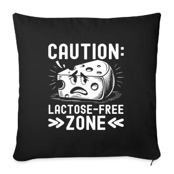 Intolérance au lactose Intolérance au lactose - Housse de coussin décorative 45 x 45 cm - noir - Devant