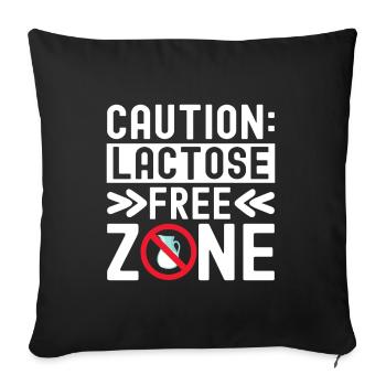 Lactose intolerance Lactose intolerant - Sofa pillowcase 17,3'' x 17,3'' (45 x 45 cm) - black - Front