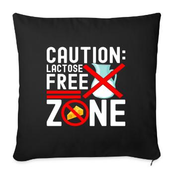 Lactose intolerance Lactose intolerant - Sofa pillowcase 17,3'' x 17,3'' (45 x 45 cm) - black - Front
