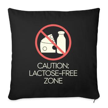 Lactose intolerance Lactose intolerant - Sofa pillowcase 17,3'' x 17,3'' (45 x 45 cm) - black - Front