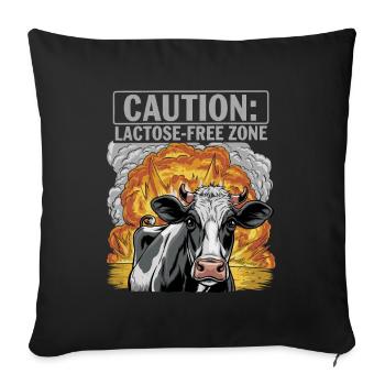 Intolérance au lactose Intolérance au lactose - Housse de coussin décorative 45 x 45 cm - noir - Devant