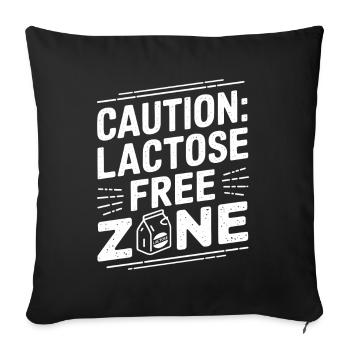 Lactose intolerance Lactose intolerant - Sofa pillowcase 17,3'' x 17,3'' (45 x 45 cm) - black - Front