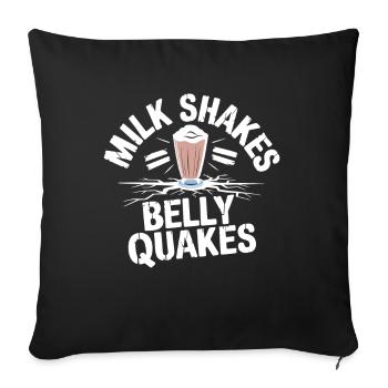 Lactose intolerance Lactose intolerant - Sofa pillowcase 17,3'' x 17,3'' (45 x 45 cm) - black - Front