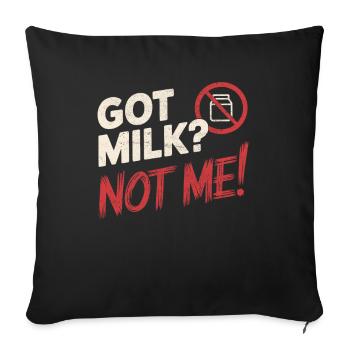 Lactose intolerance Lactose intolerant - Sofa pillowcase 17,3'' x 17,3'' (45 x 45 cm) - black - Front