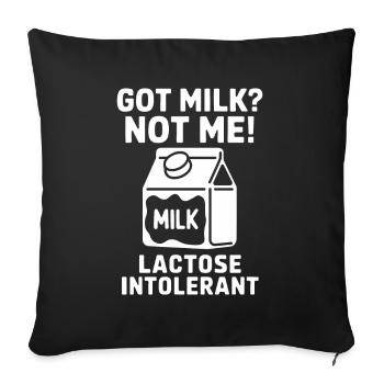 Intolérance au lactose Intolérance au lactose - Housse de coussin décorative 45 x 45 cm - noir - Devant