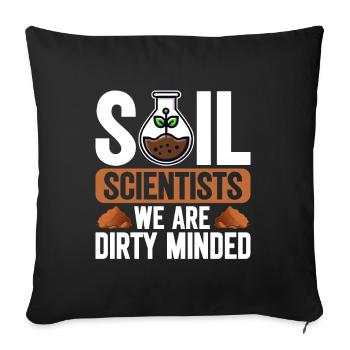 Bodenwissenschaftler Science du sol - Housse de coussin décorative 45 x 45 cm - noir - Devant