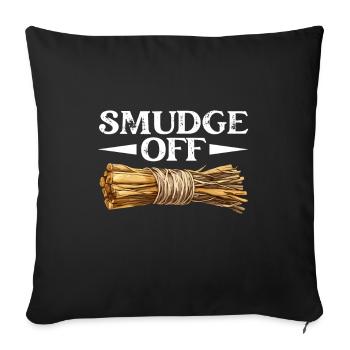 Herbes Encens Purification Spirituelle - Housse de coussin décorative 45 x 45 cm - noir - Devant