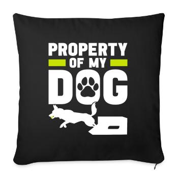 Flyball Sports canins - Housse de coussin décorative 45 x 45 cm - noir - Devant