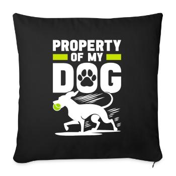 Flyball Sports canins - Housse de coussin décorative 45 x 45 cm - noir - Devant