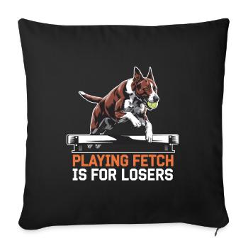 Flyball Sports canins - Housse de coussin décorative 45 x 45 cm - noir - Devant