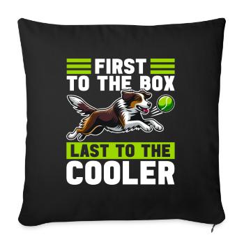 Flyball Sports canins - Housse de coussin décorative 45 x 45 cm - noir - Devant