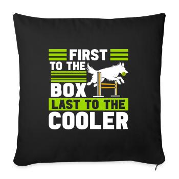 Flyball Sports canins - Housse de coussin décorative 45 x 45 cm - noir - Devant