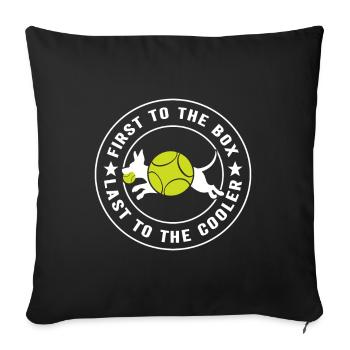 Flyball Sports canins - Housse de coussin décorative 45 x 45 cm - noir - Devant