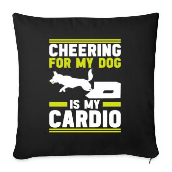 Flyball Sports canins - Housse de coussin décorative 45 x 45 cm - noir - Devant