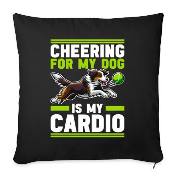 Flyball Sports canins - Housse de coussin décorative 45 x 45 cm - noir - Devant